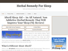 Tablet Screenshot of herbalremedyforsleep.com